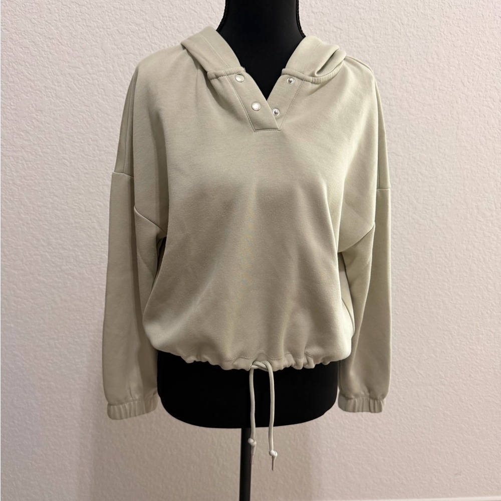 RBX Light Green Cropped Pullover Hoodie Women’s Athleisure Cozy Streetwear